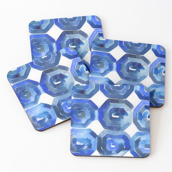 Item preview, abstract pattern in blue designed and sold by kosarandrea.
