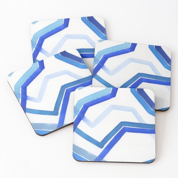 Item preview, abstract pattern in blue: stripes designed and sold by kosarandrea.