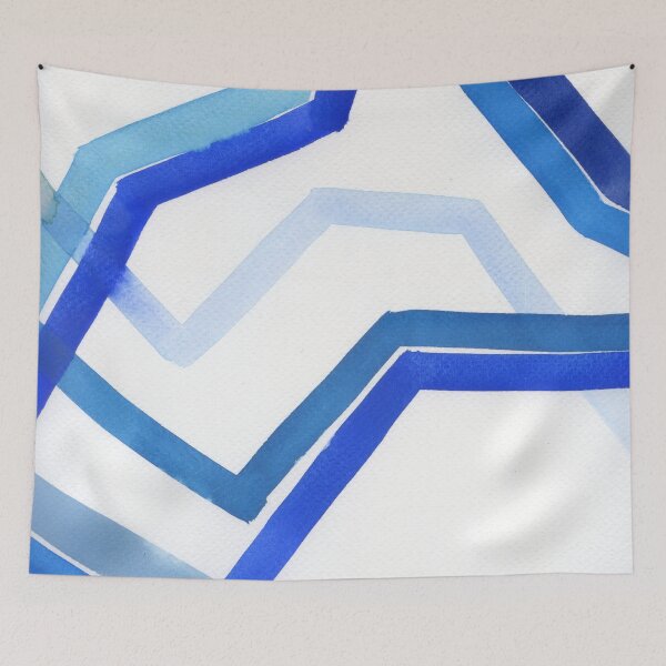 Item preview, abstract pattern in blue: stripes designed and sold by kosarandrea.