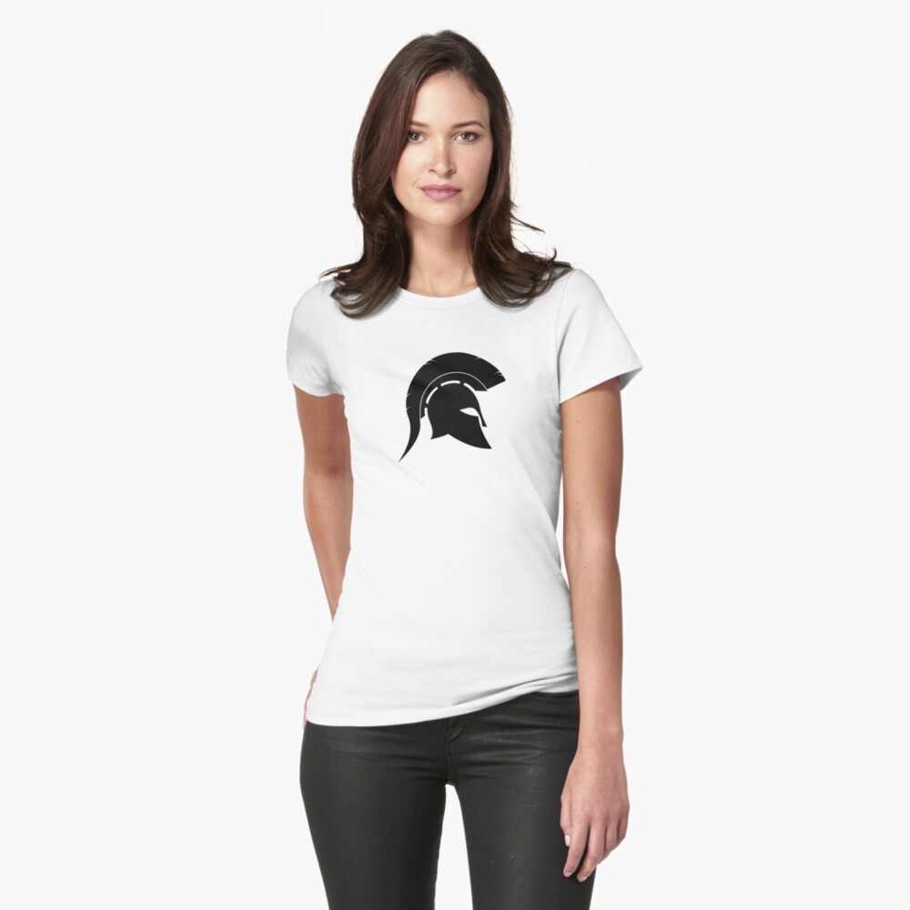 Black And White Spartan Helmet Print Women's Leggings – GearFrost