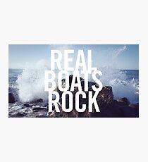Real Boats Rock Photographic Print