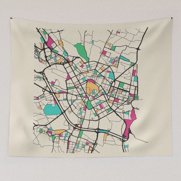 Item preview, Valencia, Spain Street Map designed and sold by A Deniz Akerman.