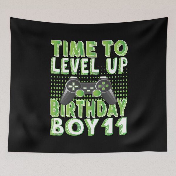 Item preview, Time To Level Up Birthday Boy 11 Years Old Video Game Lover print designed and sold by Grabitees.