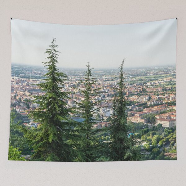 Item preview, Splendid Bergamo Vista - Lower City Citta Bassa and Po River Plain from Above the Treetops designed and sold by Georgia Mizuleva.