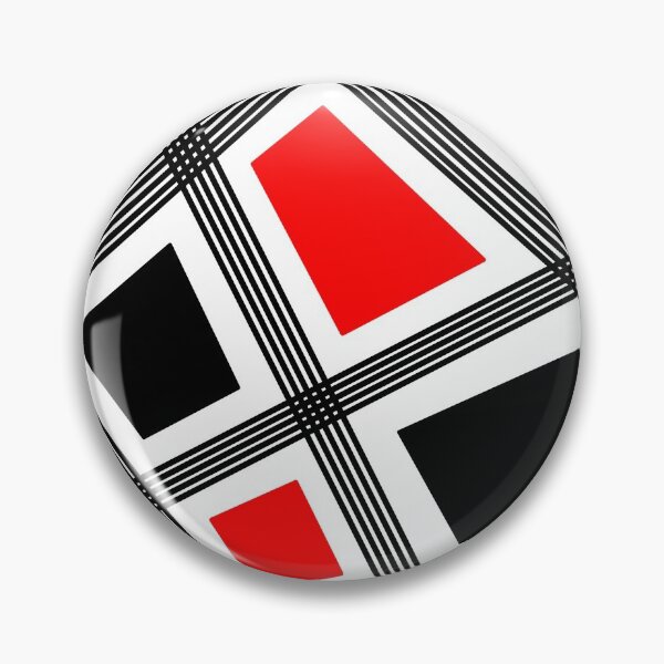 Item preview, Abstract geometric pattern - red, black and white. designed and sold by K.S ART.