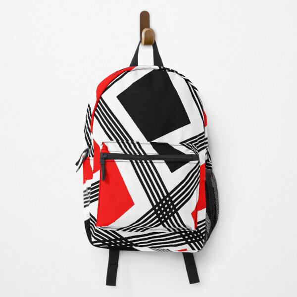 Item preview, Abstract geometric pattern - red, black and white. designed and sold by K.S ART.