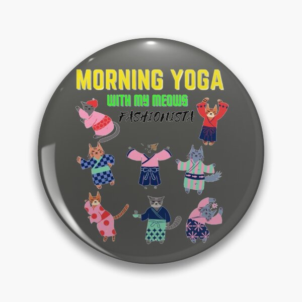 Item preview, Morning Yoga Asana Poses with my Meow Fashionista designed and sold by lotusbud.
