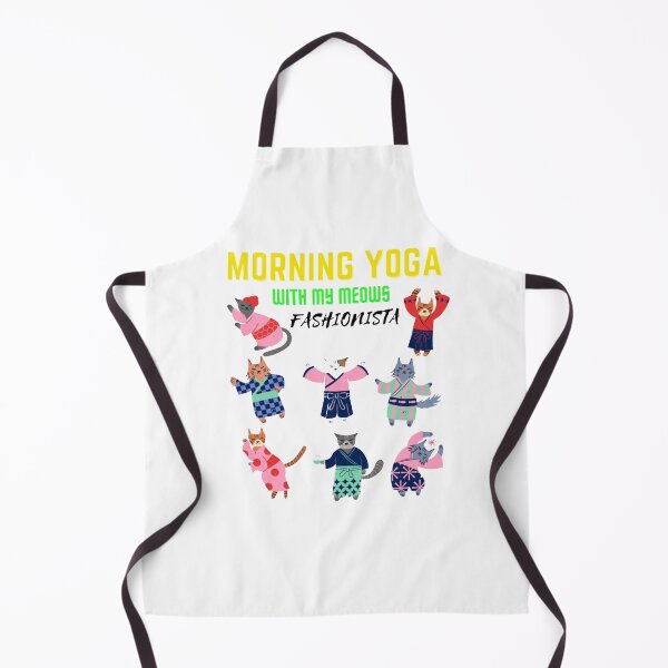 Item preview, Morning Yoga Asana Poses with my Meow Fashionista designed and sold by lotusbud.