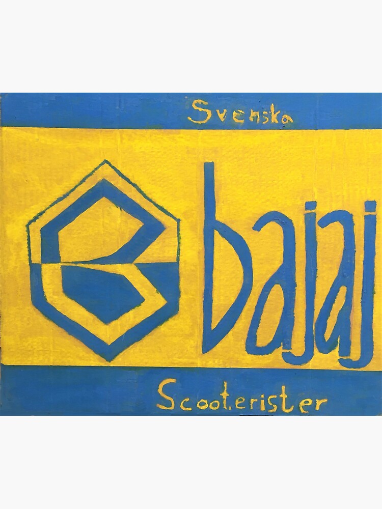 Thumbnail 3 of 3, Sticker, Logo of the Swedish Bajaj Scooterists handmade designed and sold by Janne-Hagnell.