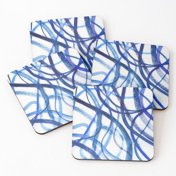 Item preview, abstract pattern in blue: waves designed and sold by kosarandrea.