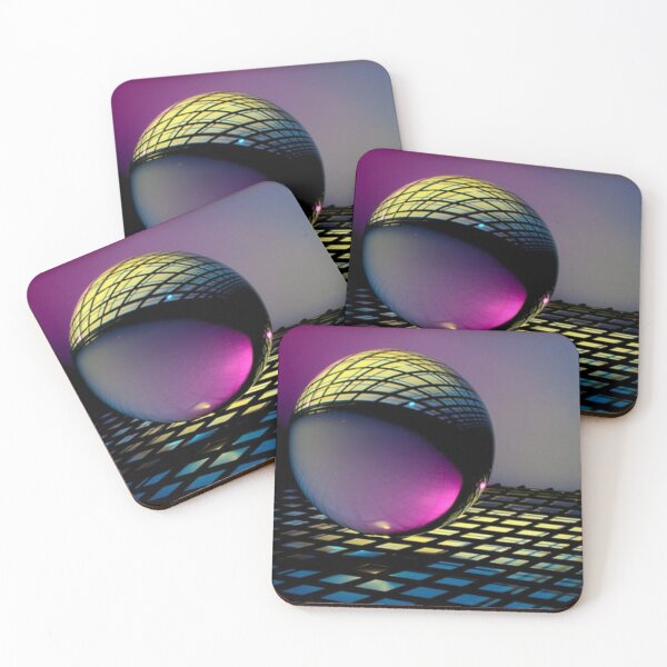 Item preview, Purple bubble with geometrical pattern in a checked background designed and sold by ThamaraiSelvi.