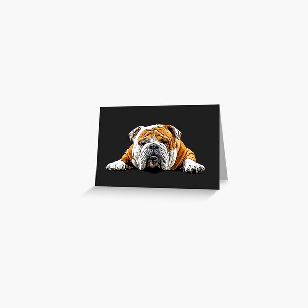 Bulldog Chill Pose - English Bulldog Greeting Card