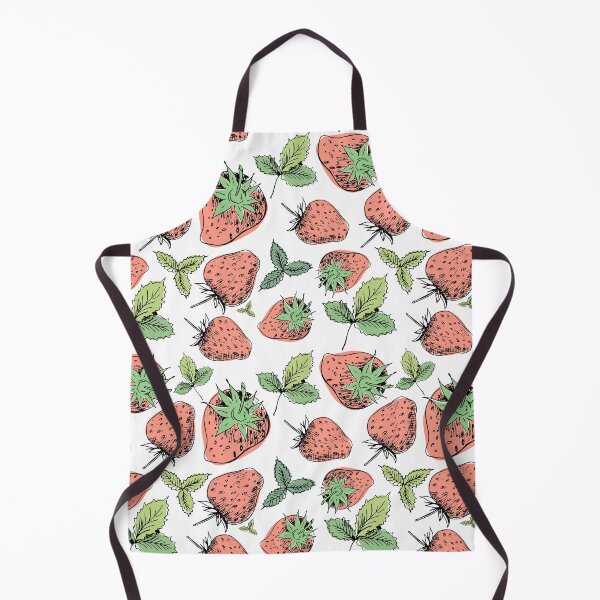 Item preview, Strawberries. Bright print with strawberry berries and leaves designed and sold by Canatic.