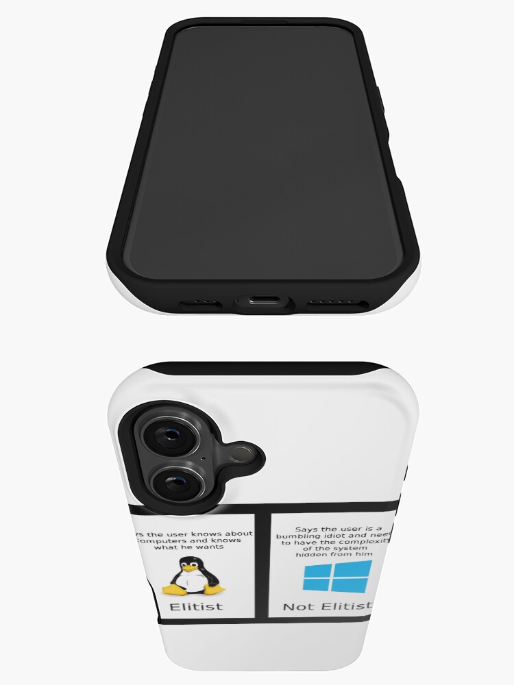 Thumbnail 3 of 4, iPhone Case, linux vs windows designed and sold by Jugulaire.