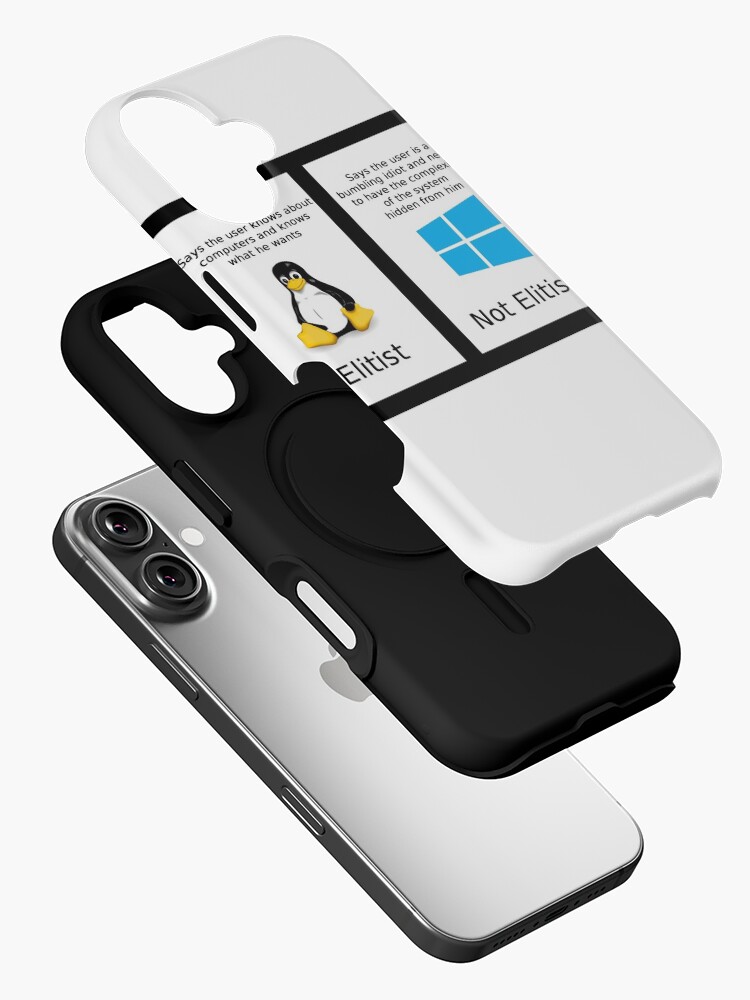 Thumbnail 2 of 4, iPhone Case, linux vs windows designed and sold by Jugulaire.