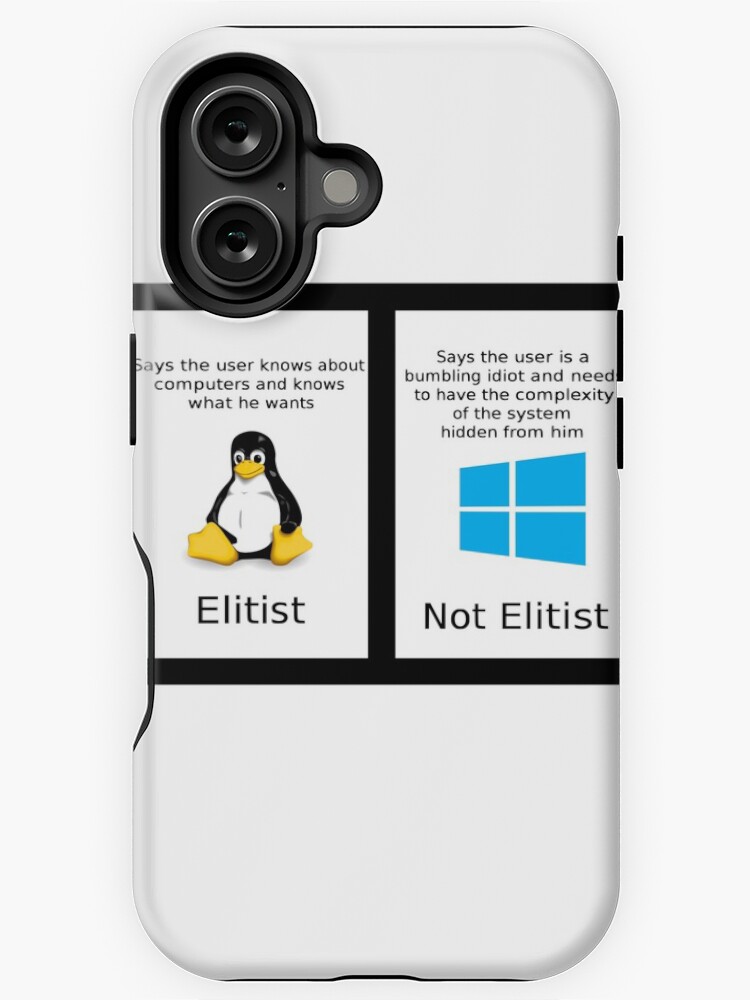 Thumbnail 1 of 4, iPhone Case, linux vs windows designed and sold by Jugulaire.