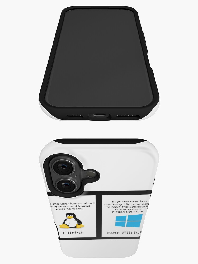 Thumbnail 3 of 4, iPhone Case, linux vs windows designed and sold by Jugulaire.