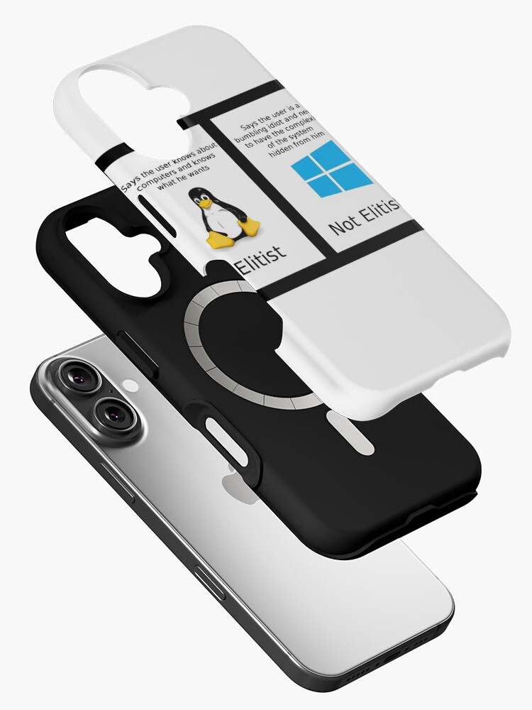Thumbnail 2 of 4, iPhone Case, linux vs windows designed and sold by Jugulaire.