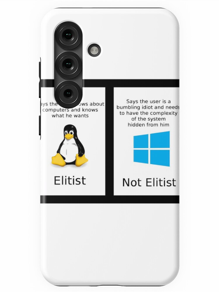 Thumbnail 1 of 4, Samsung Galaxy Phone Case, linux vs windows designed and sold by Jugulaire.