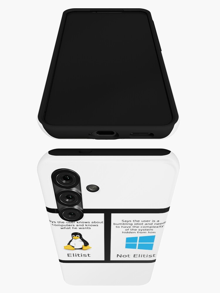 Thumbnail 3 of 4, Samsung Galaxy Phone Case, linux vs windows designed and sold by Jugulaire.