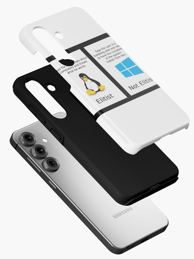 Thumbnail 2 of 4, Samsung Galaxy Phone Case, linux vs windows designed and sold by Jugulaire.