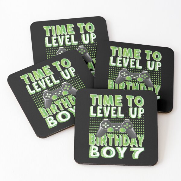Item preview, Time To Level Up Birthday Boy 7 Years Old Video Game Lover print designed and sold by Grabitees.