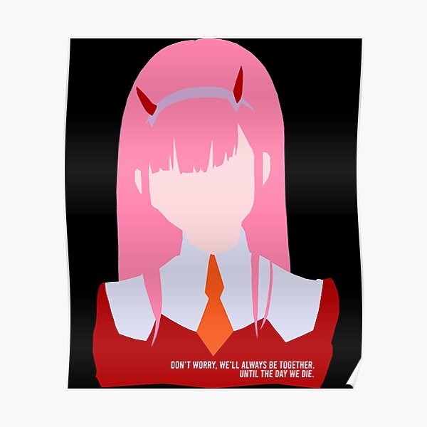 Zero Two Minimalistic Illustration Poster