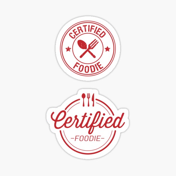 Item preview, Certified Foodie Stamper Stickers  designed and sold by Arsumran.