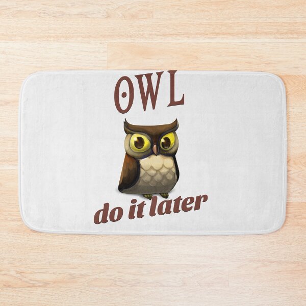 Item preview, Owl Do It Later Cute Funny Owl designed and sold by The Full Cart.