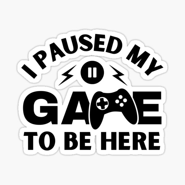 Vista previa del artículo con la obra «Pausé mi juego para estar aquí», diseñado y vendido por Web CreationsNL.