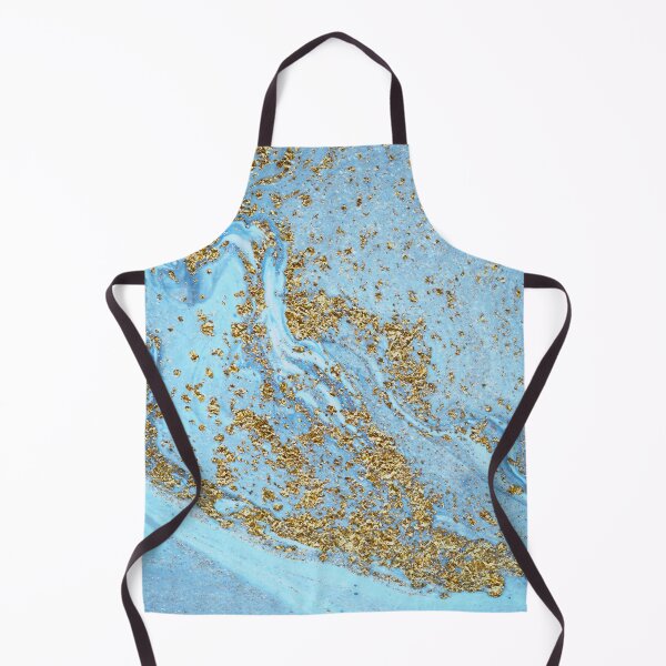 Item preview, Blue Agate Marble With Faux Gold Glitter designed and sold by MysticMarble.