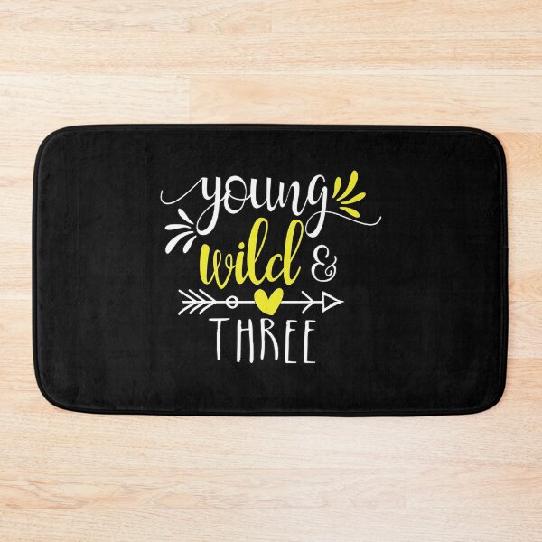 Item preview, Young Wild Three Girls 3rd Birthday Shirt for Toddler Girls Third Birthday designed and sold by charaf19.