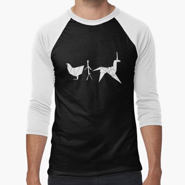 El origami de Gaff Baseball ¾ Sleeve T-Shirt