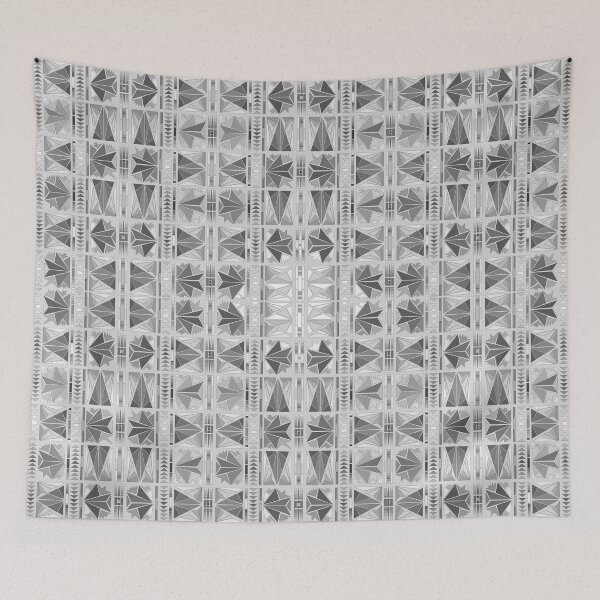 Item preview, gray zuni tribal pattern designed and sold by vincentbiollaz.