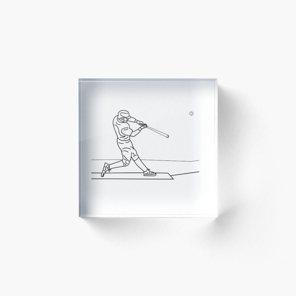 Baseball player outline drawing. Art Board Print for Sale by Jurie Maree