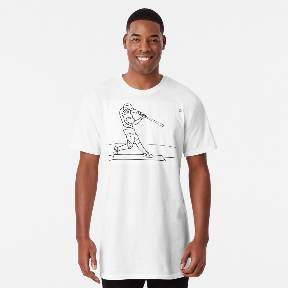 Baseball player outline drawing. Photographic Print for Sale by