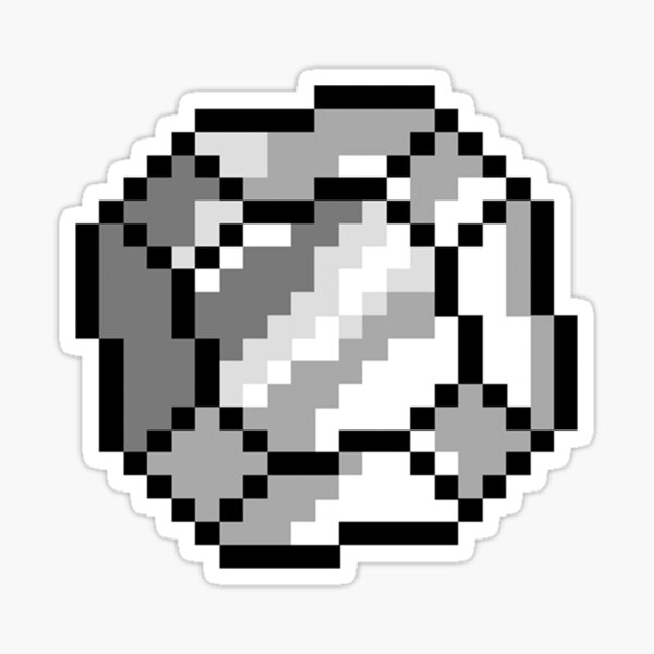 Aperçu de l'œuvre Badges Pokémon Kanto: Badge de Boulder Pixel Art créée et vendue par bearbot.