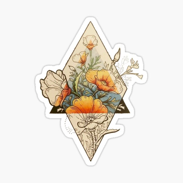 brown beige nude aesthetic flowers Sticker for Sale by