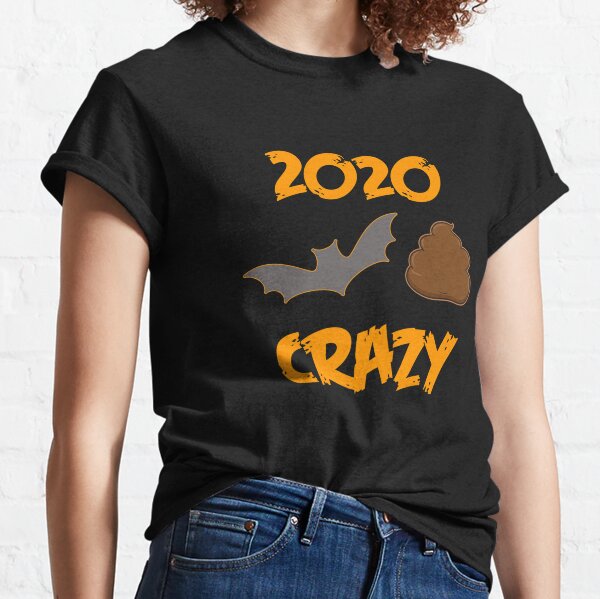 Almost Bat Crazy Women's Graphic Print Bella Halloween T-Shirt