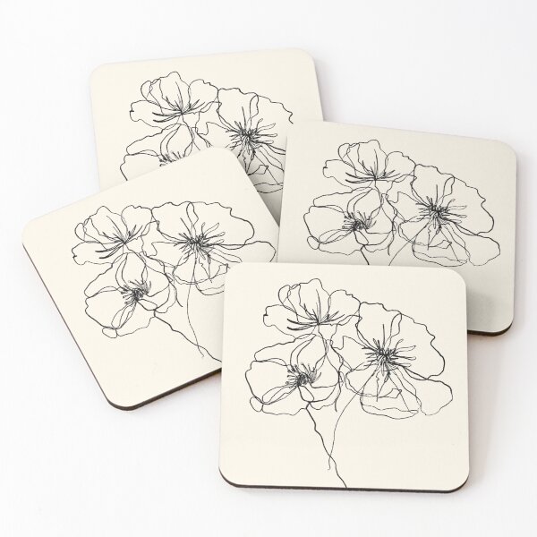 Item preview, Three beige big flowers designed and sold by Sticker Store.