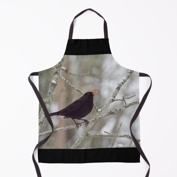 Item preview, Eurasian blackbird waiting for the spring to come designed and sold by Jouko Lehto Photography.