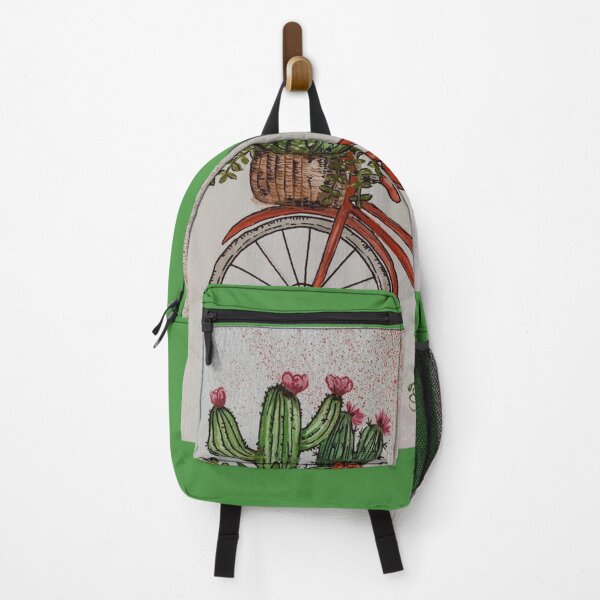 Item preview, Red bicycle with cactuses and flowers designed and sold by Arteaventura.