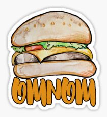 omnom cheeseburger Sticker