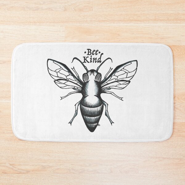 Item preview, Black and White Honey Bee - Bee Kind designed and sold by The White Bat.