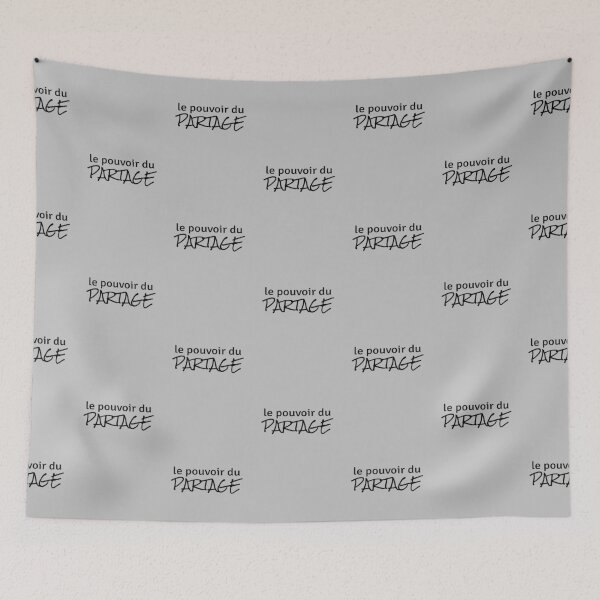Item preview, Pouvoir du Partage (in French) on gray background designed and sold by ZenNature.