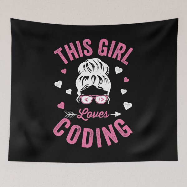 Item preview, This Girl Loves Coding designed and sold by VDKMerch.