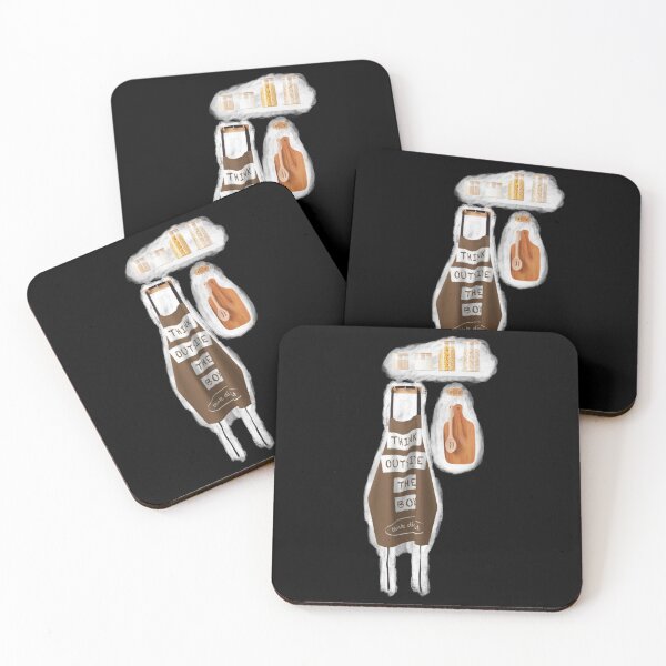 Item preview, Kitchen apron Think outside the box designed and sold by Zwuck.