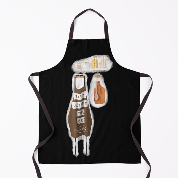 Item preview, Kitchen apron Think outside the box designed and sold by Zwuck.