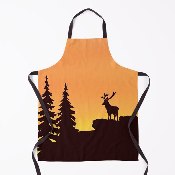 Item preview, Reindeer's silhouette with beautiful trees and sky, designed and sold by Ani1111.