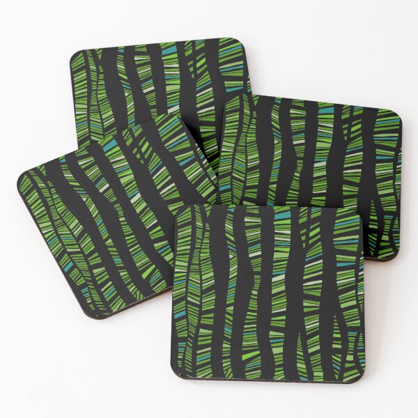 Item preview, Geometric Jungle Lines - Forest Green Palette designed and sold by Sketchbook Designs.